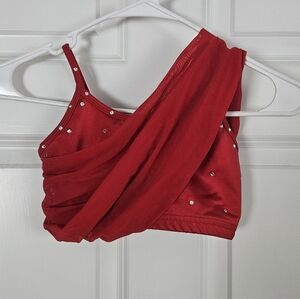 Reverence Red Bra Top Dance Costume